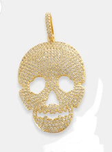 Load image into Gallery viewer, CHARM: PAVE SKULL (GOLD)
