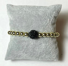 Load image into Gallery viewer, L &amp; J COLLECTION BRACELET: STACKER BLACK PAVE BALL

