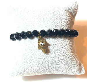 L & J COLLECTION BRACELET: STACKER HAMSA DAINTY EYE