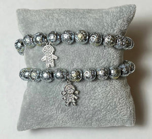 L & J COLLECTION BRACELET: STACKER BOY OR GIRL CHARM