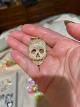 Load image into Gallery viewer, CHARM: PAVE SKULL (GOLD)

