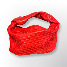 Load image into Gallery viewer, DUMPLING WOVEN BAG: BRIGHT RED/ORANGE
