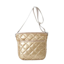 Load image into Gallery viewer, PUFFER QUILTED CROSSBODY: GOLD
