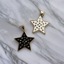 Load image into Gallery viewer, CHARM: ENAMEL STARS (BLACK/WHITE)
