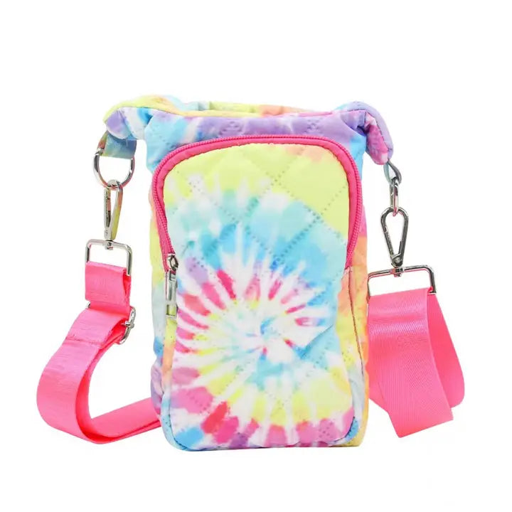 PUFFER: WATER BOTTLE CROSSBODY BAG (TIE DYE)