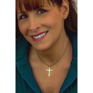 NECKLACES: CRYSTAL GARDEN CROSS