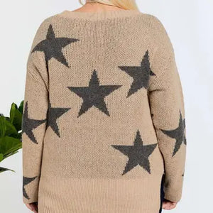 TOP: PLUS STAR KNIT SWEATER