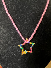 Load image into Gallery viewer, ENAMEL CHAIN W FLOATING STAR (PINK)
