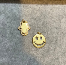 Load image into Gallery viewer, CHARM: SMILE or HAMSA GOLD
