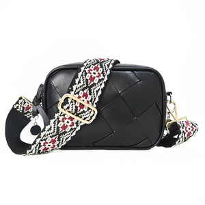 VEGAN CROSSBODY: BRAIDED LIGHT (BLACK)