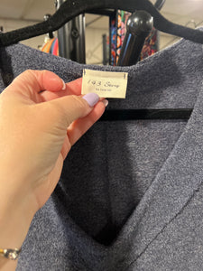 SALE TOP: BELL SLEEVE NAVY