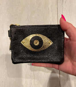 GENUINE LEATHER KEY CHAIN POUCH: EYE