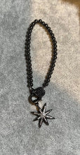 Load image into Gallery viewer, BRACELET: BEAD BLACK W PAVE STARBURST
