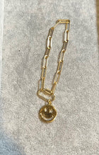 Load image into Gallery viewer, BRACELET: PAPERCLIP GOLD W SMILE
