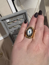 Load image into Gallery viewer, RING: PAVE HAMSA EYE w BEAD
