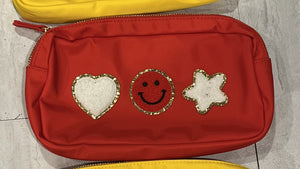 SALE COMSETIC PATCH CASE: RED HEART STAR PATCH