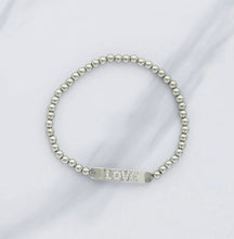 Load image into Gallery viewer, BRACELET: BEAD LOVE (SILVER)

