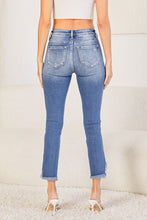 Load image into Gallery viewer, SALE DENIM: HIGH RISE SKINNY FRAYED DETAIL ANKLE
