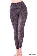Load image into Gallery viewer, SALE BOTTOM: LEGGING MINERAL WASHED BLACKBERRY
