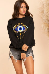 SALE SWEATSHIRT: EVIL EYE BLUE