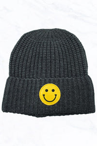 HAT: SALE SMILE GREY BEANIE