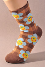 Load image into Gallery viewer, SALE SOCKS: DAISY BLACK CHECK
