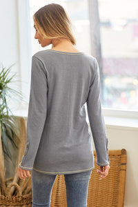 SALE TOP: VINTAGE DENIM THERMAL