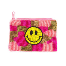 Load image into Gallery viewer, BEADED POUCH: CAMO SMILE
