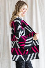Load image into Gallery viewer, SALE CARDIGAN: STRIPED CONSTRAST COLOR KNIT
