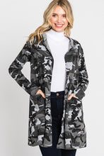 Load image into Gallery viewer, SALE CARDIGAN: FRENCH TERRY GREY CAMO (REGULAR/PLUS SIZES)
