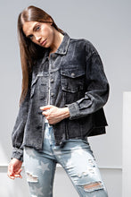 Load image into Gallery viewer, SALE JACKET: BLACK LOOSE FIT CORDUROY
