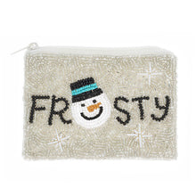Load image into Gallery viewer, BEADED COIN PURSE:  FROSTY
