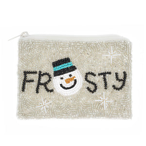 BEADED COIN PURSE:  FROSTY