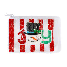 Load image into Gallery viewer, BEADED POUCH: CHRISTMAS JOY
