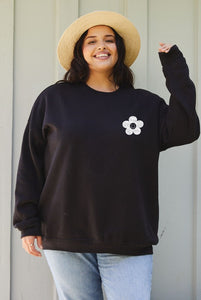 SALE PLUS SWEATHSIRT: GOOD VIBES BLACK