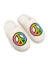 Load image into Gallery viewer, SLIPPERS: RAINBOW PEACE

