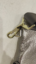 Load and play video in Gallery viewer, GENUINE LEATHER BAG: TAYLOR CROSSBODY GUNMETAL
