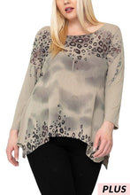 Load image into Gallery viewer, SALE PLUS TOP: CHEETAH TIE DYE (FITS 2XL)
