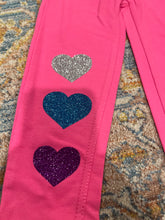 Load image into Gallery viewer, KIDS: HOT PINK JEGGINGSHEARTS (3T)
