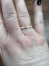 Load image into Gallery viewer, RING: ENAMEL W STONES ADJUSTABLE (BABY PINK)
