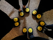 Load image into Gallery viewer, SLIPPERS: SMILE BLACK YELLOW
