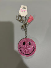 Load image into Gallery viewer, KEYCHAIN: RHINSTONE SMILE PINK
