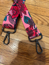 Load image into Gallery viewer, SALE BAG STRAP: FLORAL PINKS (GUNMETAL/SILVER/GOLD HARDWARE)
