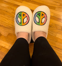 Load image into Gallery viewer, SLIPPERS: RAINBOW PEACE
