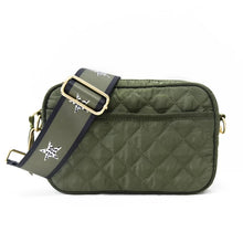 Load image into Gallery viewer, PUFFER CROSSBODY QUILTED: CAMO GREEN
