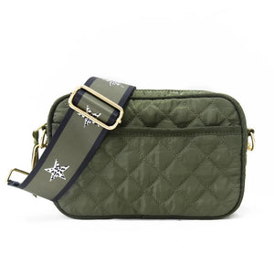 PUFFER CROSSBODY QUILTED: CAMO GREEN