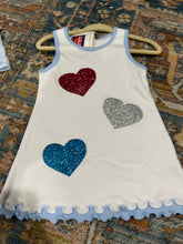 Load image into Gallery viewer, KIDS: BABY DRESS GLITTR HEARTS (SIZE 18M)
