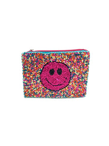BEADED COIN PURSE: COLORFUL SMILE