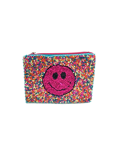 BEADED POUCH: SMILE CONFETTI