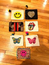 Load image into Gallery viewer, BEADED COIN PURSE: BUTTERFLY (BLUE)
